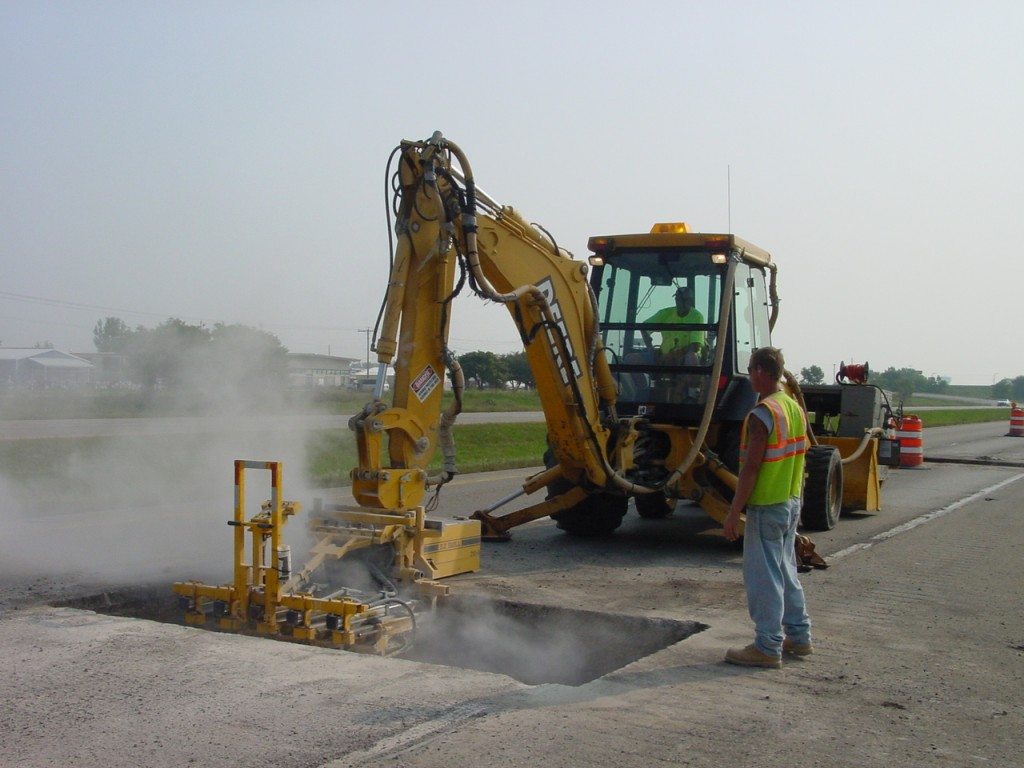 E-Z Drill Equipment Mounted Concrete Dowel Drill
